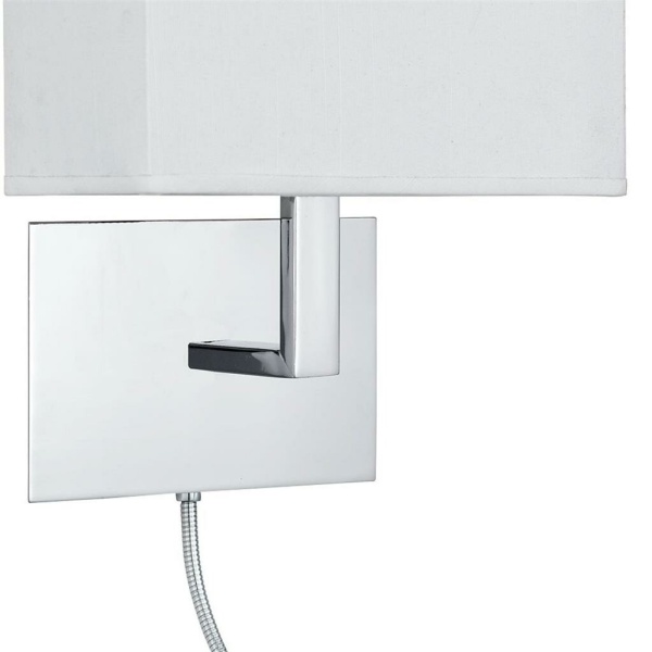 Searchlight HOTEL Slaapkamer Wandlamp met Leeslamp Chroom-30039