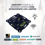 Inbouw LED dimmer zwart met aansluitpunten en regelknop 0-150W