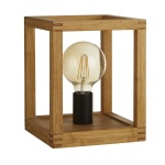 Searchlight SQUARE Tafellamp Hout Zwart Uit