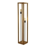 Searchlight SQUARE Vloerlamp 2 Lichts Hout Zwart