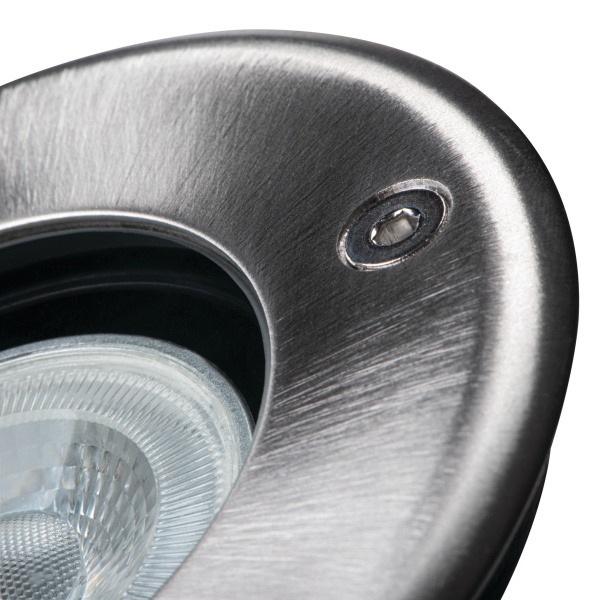 Kanlux MORO Grondspot Chroom Geborsteld Rond-30052