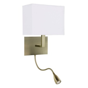 Searchlight HOTEL Slaapkamer Wandlamp met Leeslamp Goud