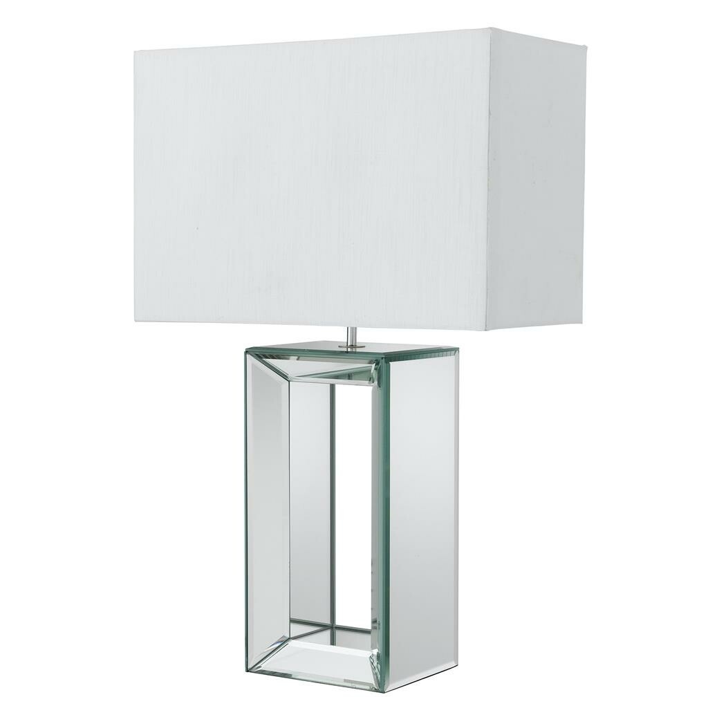 Searchlight MIRROR Tafellamp Gespiegeld wit