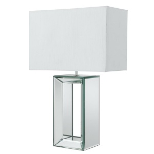 Searchlight MIRROR Tafellamp Gespiegeld wit