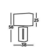 Searchlight MIRROR Tafellamp Gespiegeld Wit-30063