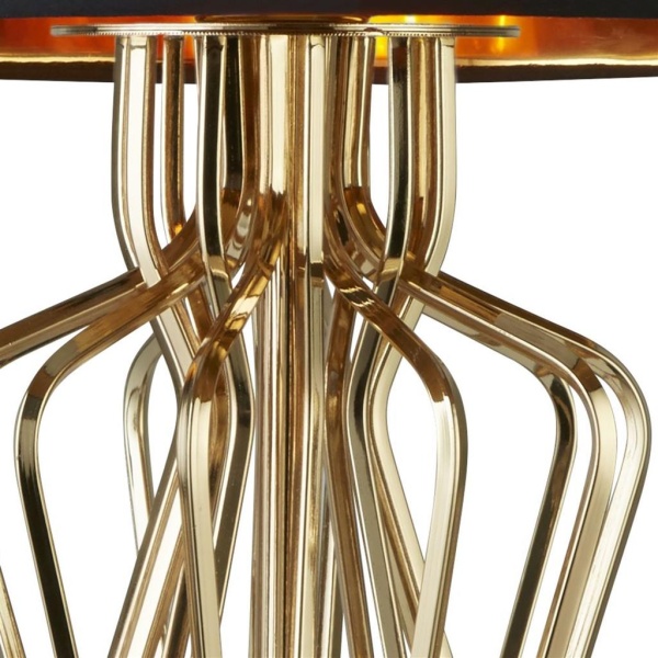Searchlight ETHAN Luxe Tafellamp Goud Zwart Detail Searchlight ETHAN Luxe Tafellamp Goud Zwart Detail