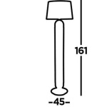 Searchlight JAZZ Vloerlamp Satijn Zilver-30208