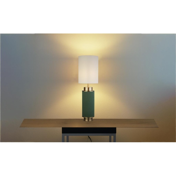 Searchlight FLASK Tafellamp Donker Groen Wit-30087 Searchlight FLASK Tafellamp Donker Groen Wit-30087