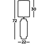 Searchlight FLASK Tafellamp Donker Groen Wit-30088
