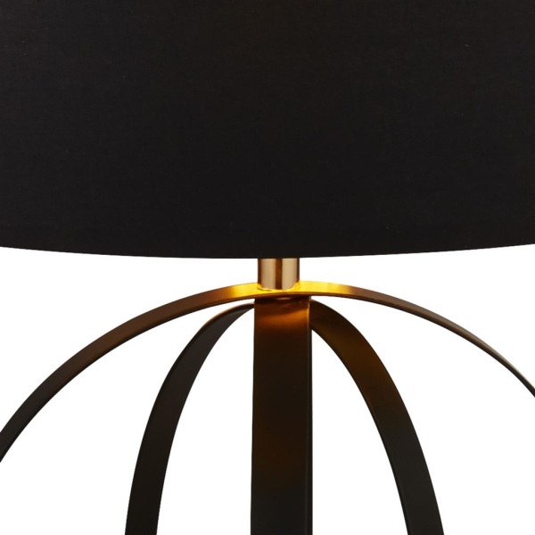 Searchlight HAZEL Tafellamp Zwart Goud-30091 Searchlight HAZEL Tafellamp Zwart Goud-30091