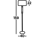 Searchlight KYLIE Vloerlamp Chroom Zwart-30110