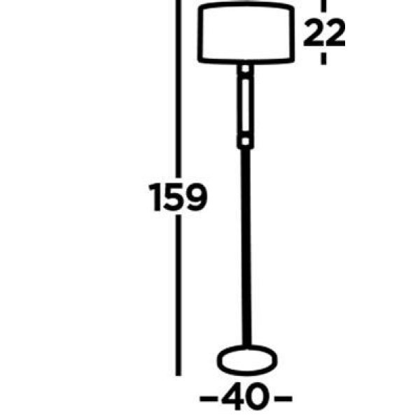 Searchlight KYLIE Vloerlamp Chroom Zwart-30110 Searchlight KYLIE Vloerlamp Chroom Zwart-30110