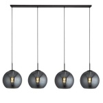 Searchlight AMSTERDAM Hanglamp 4 Lichts Smoke Zwart