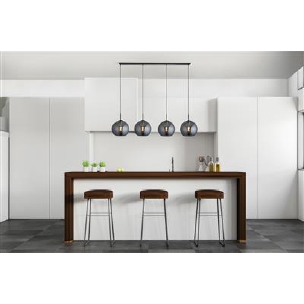 Searchlight AMSTERDAM Hanglamp 4 Lichts Smoke Zwart-30355
