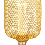 Searchlight E27 Drum WIRE MESH 3,5W Flame Dimbaar Goud-30336