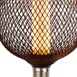 Searchlight E27 Globe 125 WIRE MESH 3,5W Flame Dimbaar Zwart-30330