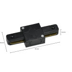 Ledl Trackrails I-Vorm Koppelstuk 1 Fase Zwart-30416