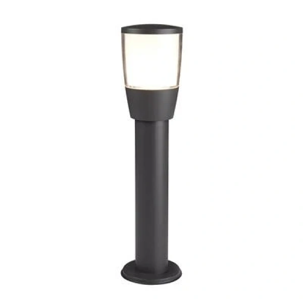 Grijze tuinsokkel 45 cm met matglas kap van Searchlight