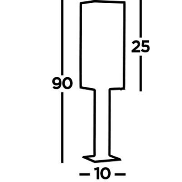 Searchlight BOX Tuinsokkel 90 CM Zwart-30662