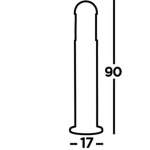 Searchlight BRONX Tuinsokkel 90 CM Zwart-30654