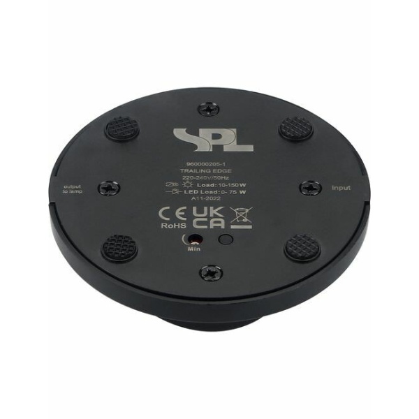 SPL Vloerdimmer Draaiknop 0-75W Zwart-30827 SPL Vloerdimmer Draaiknop 0-75W Zwart-30827