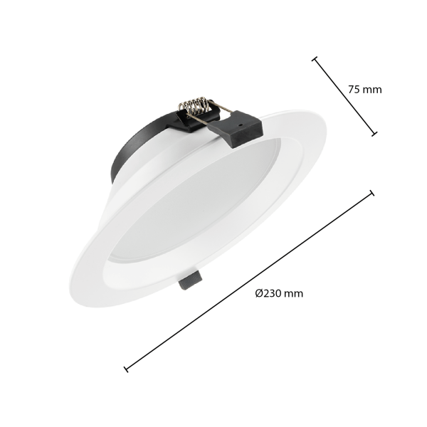 Ledl ORTHO Downlight 20W CCT Ø195 Wit-30786