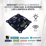 Inbouw LED dimmer zwart EcoDim 0-300W geschikt voor diverse lampmerken