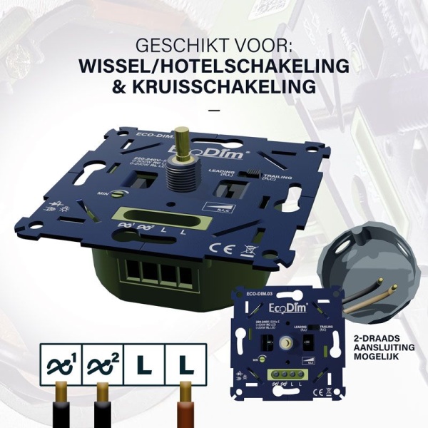 ecodim03-aansluiting_1 Inbouw LED dimmer EcoDim zwart met aansluitpunten en draaiknop los