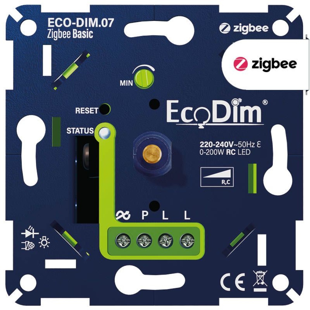 Zigbee LED Dimmer Inbouw Basic 0-200W - EcoDim