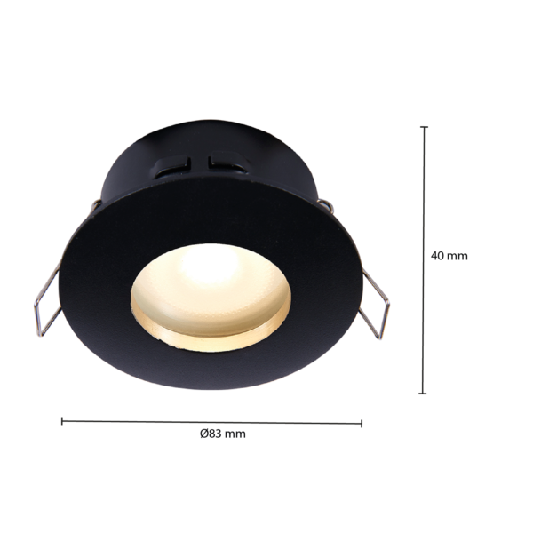 Ledl MUND Inbouwspot Rond Zwart IP65-30949