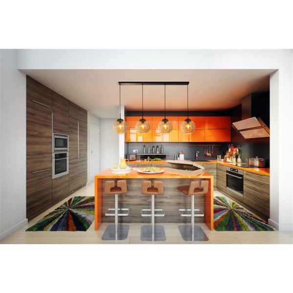 Searchlight PUNCH Pendel Hanglamp 4 Lichts Metaal Zwart-30990