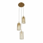Searchlight DUO III Multi Pendel Hanglamp 3 Lichts Brons Champagne-31063