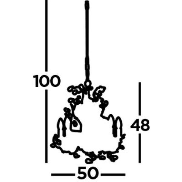 Searchlight ALMANDITE Kroonluchter 5 Lichts Bruin Goud-31146