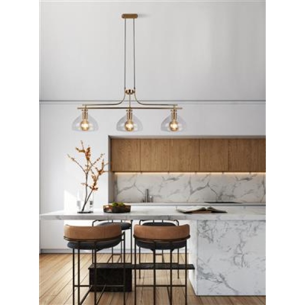 Searchlight MARGARITA Pendel Hanglamp 3 Lichts Messing-30975