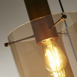 Searchlight SWEDEN Multi Pendel Hanglamp 3 Lichts Mokka Amber-31051