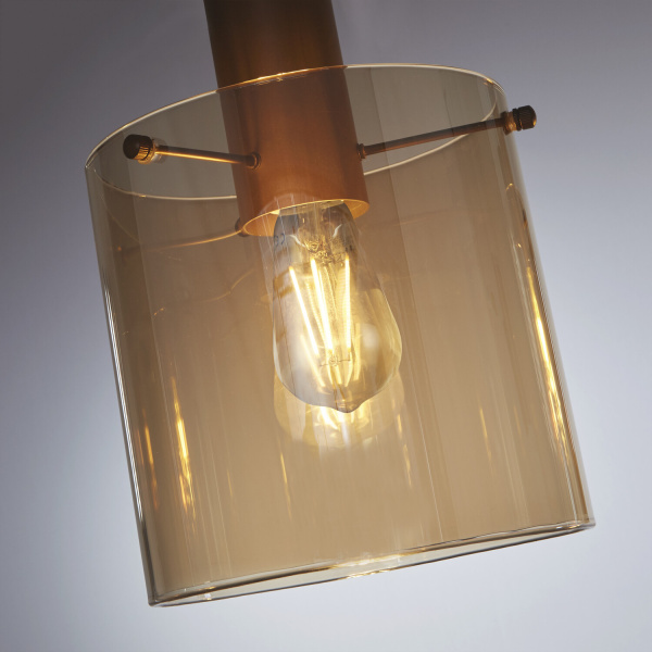 Searchlight SWEDEN Pendel Hanglamp 4 Lichts Mokka Amber-31054