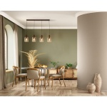 Searchlight SWEDEN Pendel Hanglamp 4 Lichts Mokka Amber-31055
