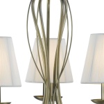 Searchlight ANDRETTI Kroonluchter 5 Lichts Brons Stof-31190