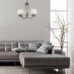 Searchlight ANDRETTI Kroonluchter 5 Lichts Brons Stof-31191