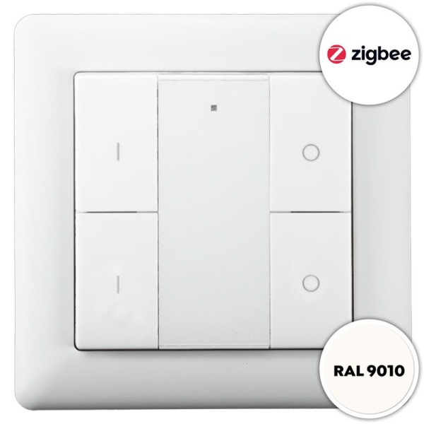 EcoDim Zigbee Draadloze Wandschakelaar 2 Zone Wit-31028