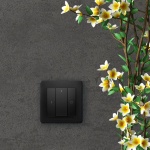 EcoDim Zigbee Draadloze Wandschakelaar 1 Zone Zwart-31006