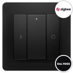 EcoDim Zigbee Draadloze Wandschakelaar 1 Zone Zwart-31007