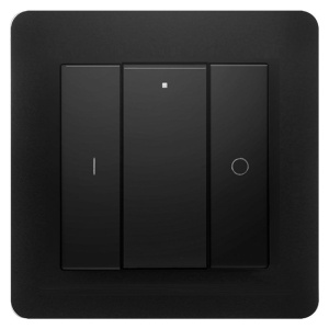 EcoDim Zigbee Draadloze Wandschakelaar 1 Zone Zwart
