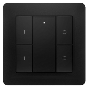 EcoDim Zigbee Draadloze Wandschakelaar 2 Zone Zwart