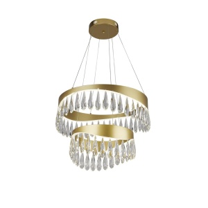 Searchlight JEWEL 2 Hanglamp Kristal Goud Koelwit 53W