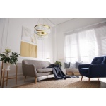 Searchlight JEWEL 2 Hanglamp Kristal Goud Koelwit 53W Dimbaar-31512