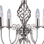 Searchlight ZANZIBAR Kroonluchter 8 Lichts Zilver -31264