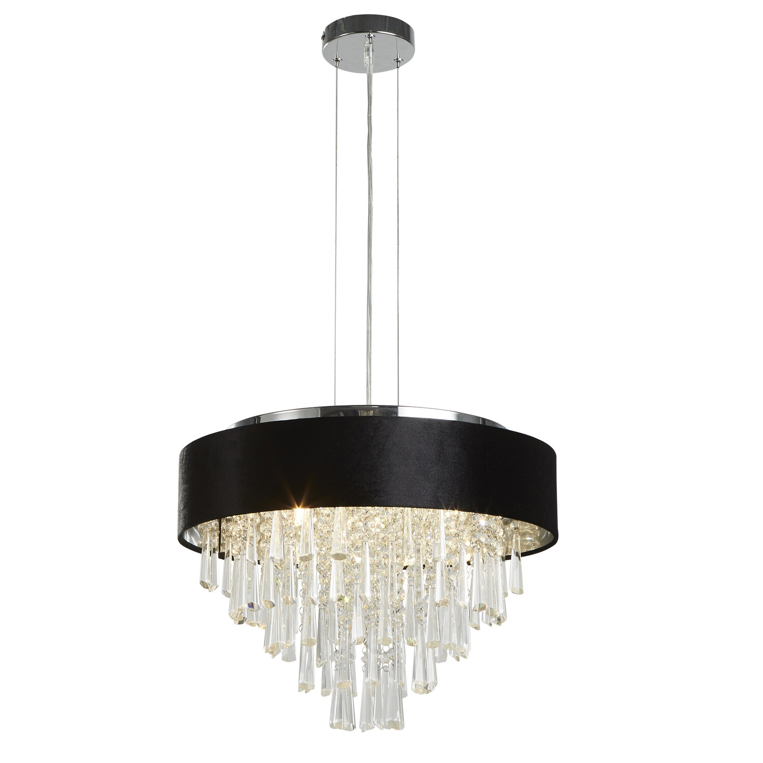 Searchlight GLAMOUR Kroonluchter 5 Lichts Kristal Zwart Searchlight GLAMOUR Kroonluchter 5 Lichts Kristal Zwart