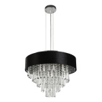 Searchlight GLAMOUR Kroonluchter 5 Lichts Kristal Zwart-31505