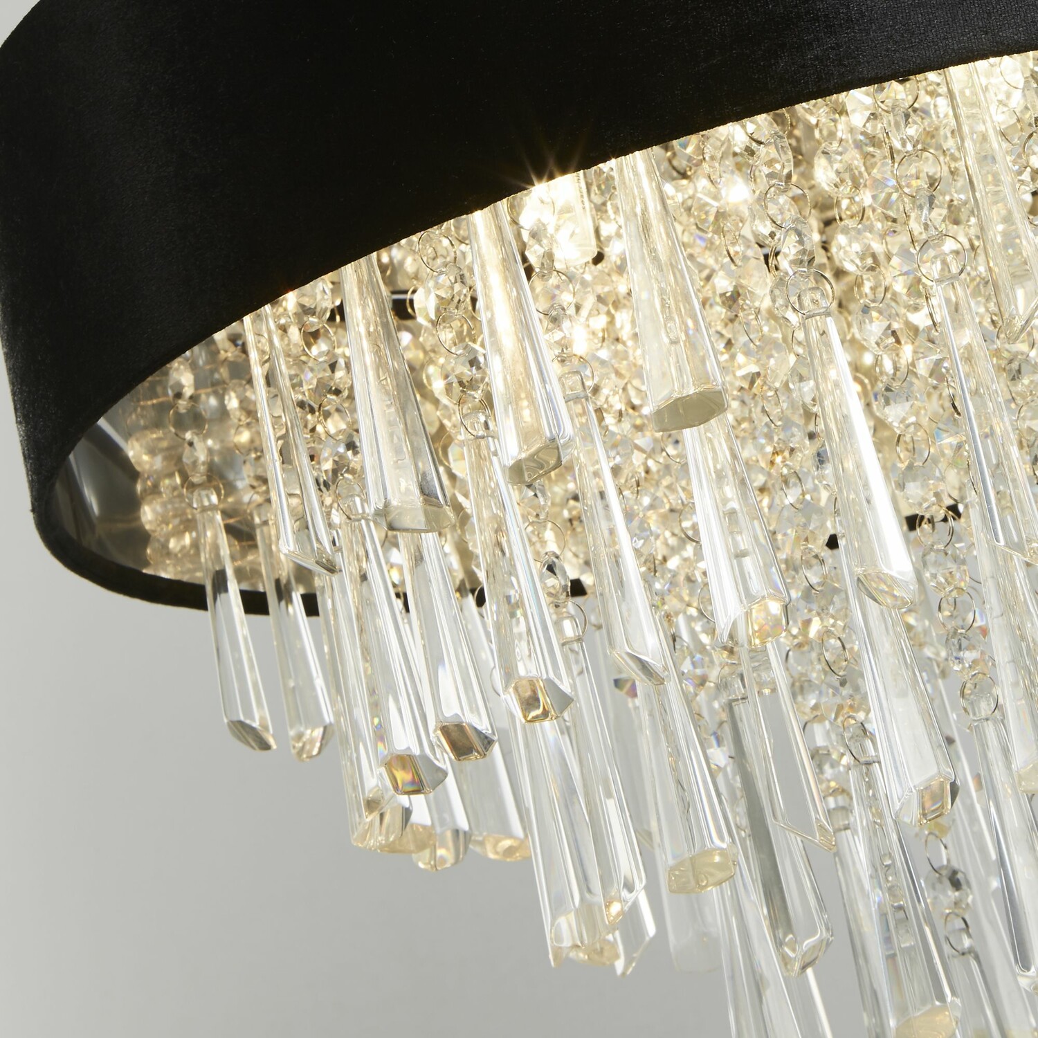 Searchlight GLAMOUR Kroonluchter 5 Lichts Kristal Zwart-31506 Searchlight GLAMOUR Kroonluchter 5 Lichts Kristal Zwart-31506